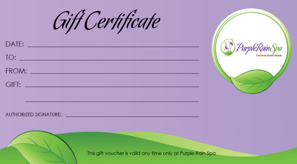GIFT CERTIFICATE
Great Gifts For Any Occasion